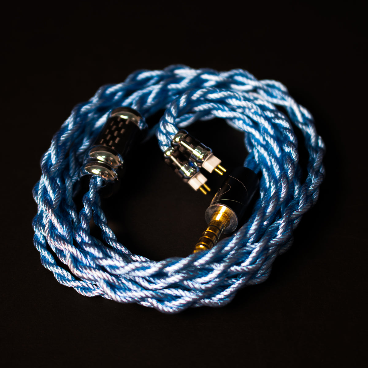 Silver 'Blue' Cable with Detachable Plug